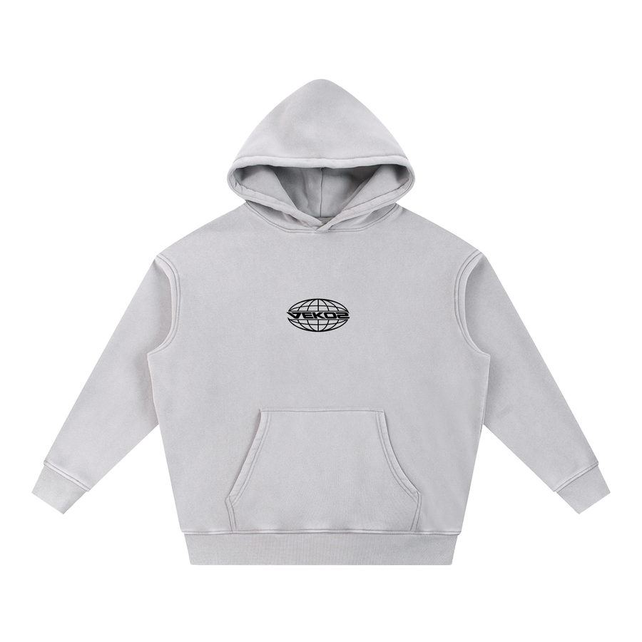 Snow Wash Fleece Oversize Hoodie