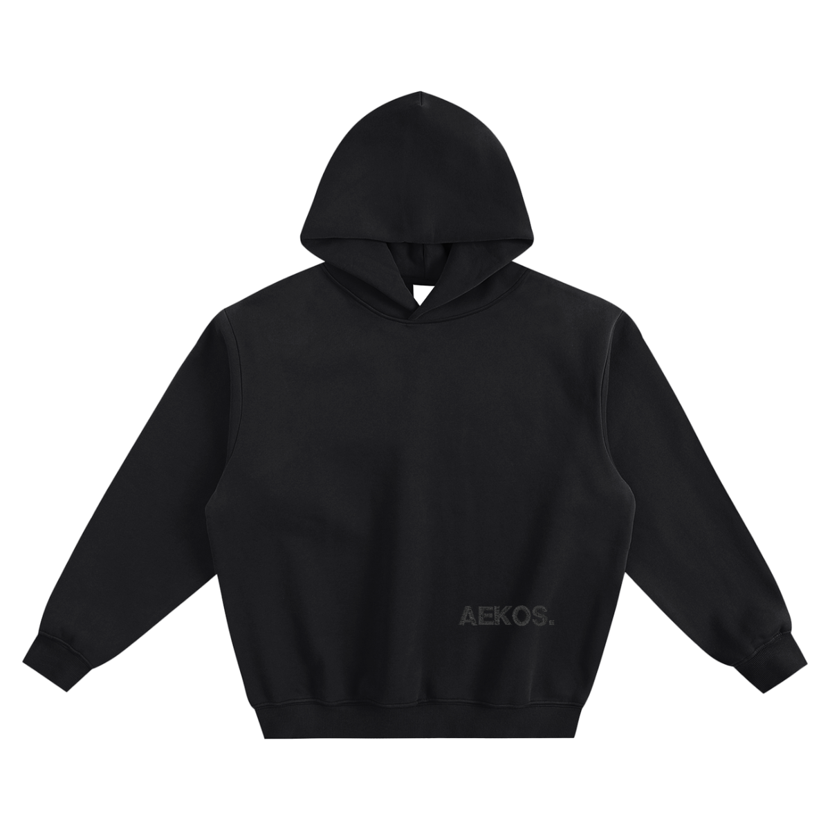EMBROIDERED BLACK ON BLACK HOODIE