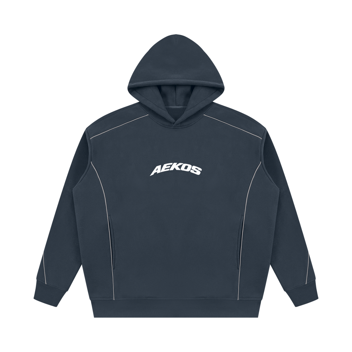 UNISEX OVERSIZED PIPING FLEECE HOODIE