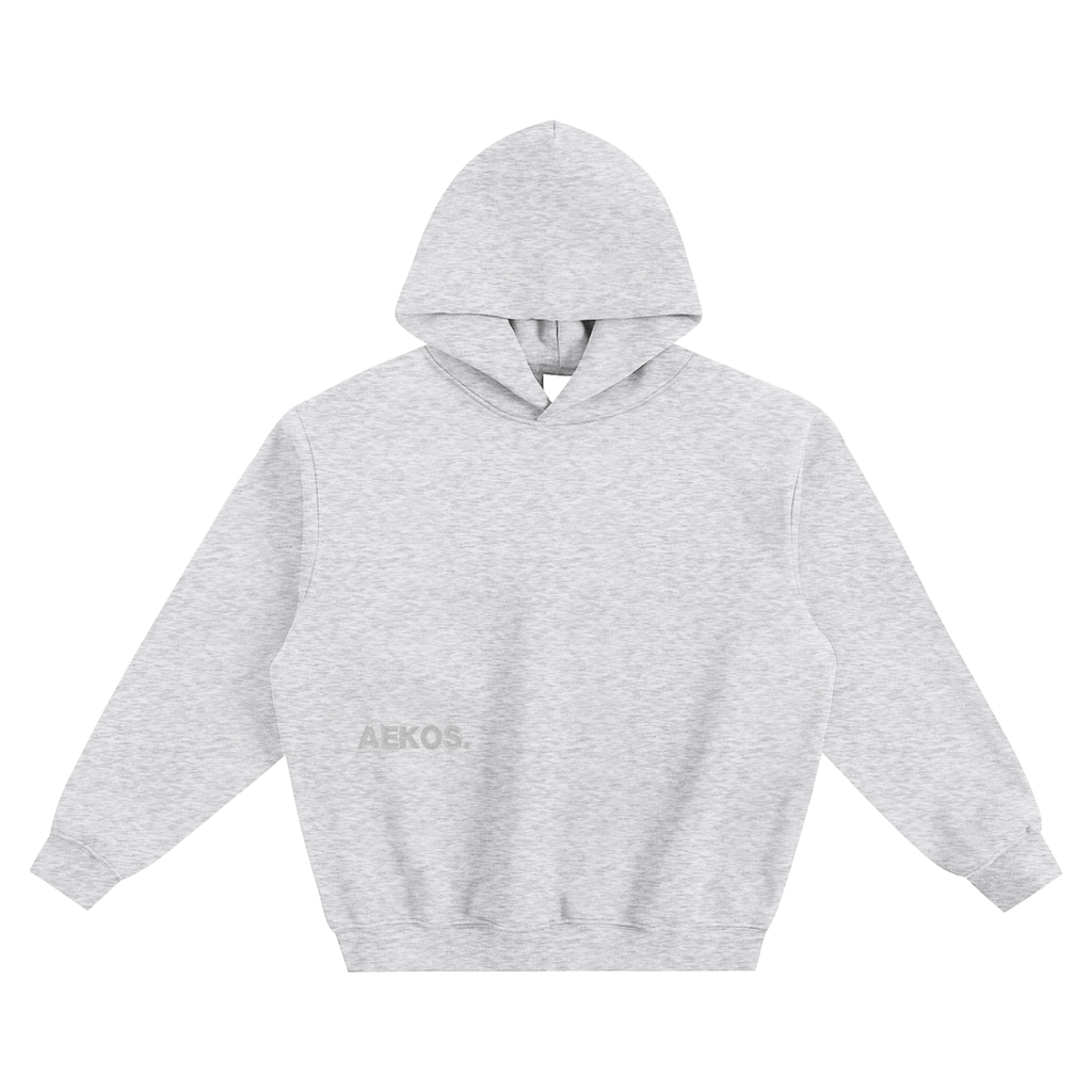EMBROIDERED GREY ON GREY HOODIE