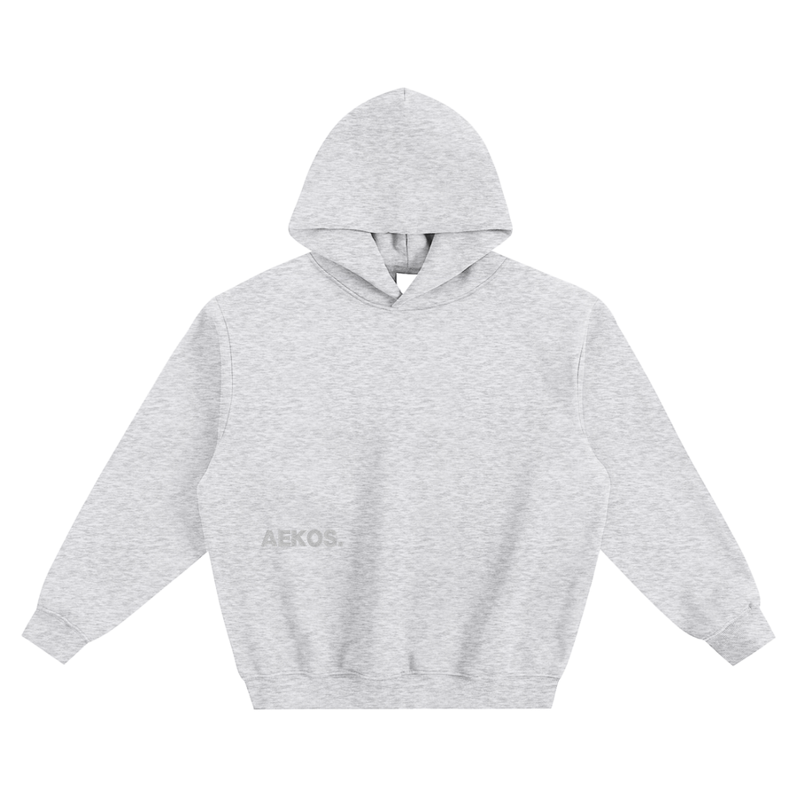 EMBROIDERED GREY ON GREY HOODIE