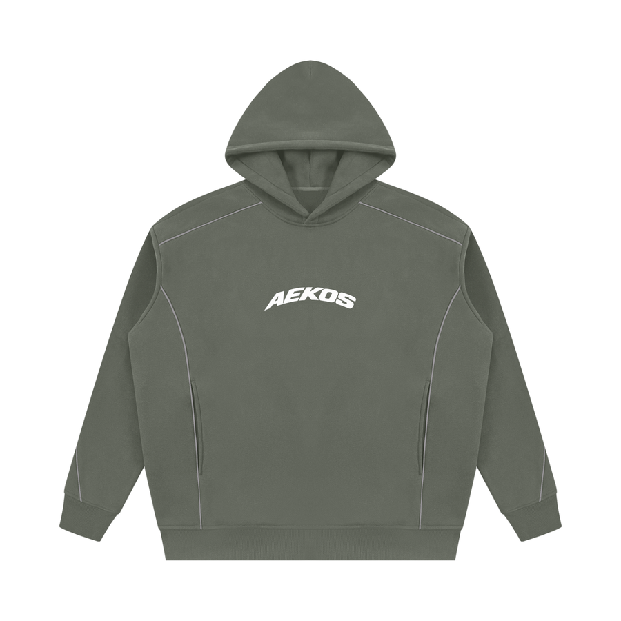 UNISEX OVERSIZED PIPING FLEECE HOODIE