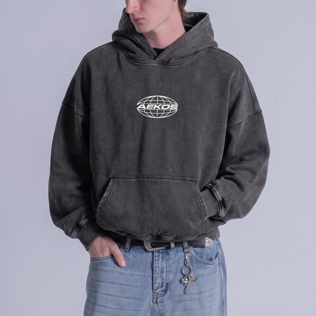 Snow Wash Fleece Oversize Hoodie